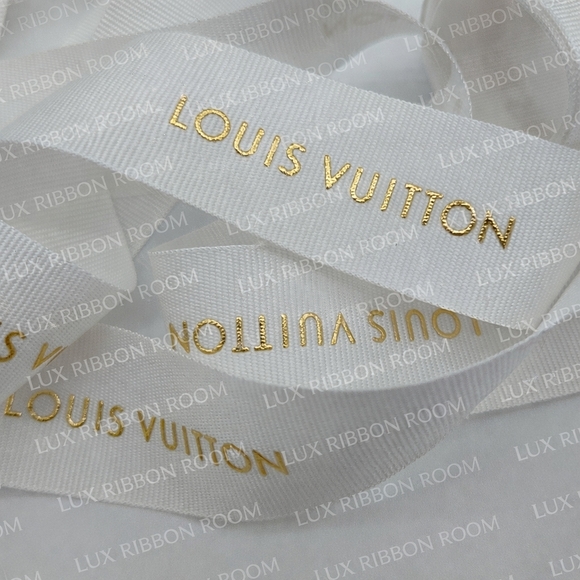 Louis Vuitton Other - LOUIS VUITTON 1" White Gold Logo Ribbon (Two) 2-Yard Luxury Gift Wrap LV